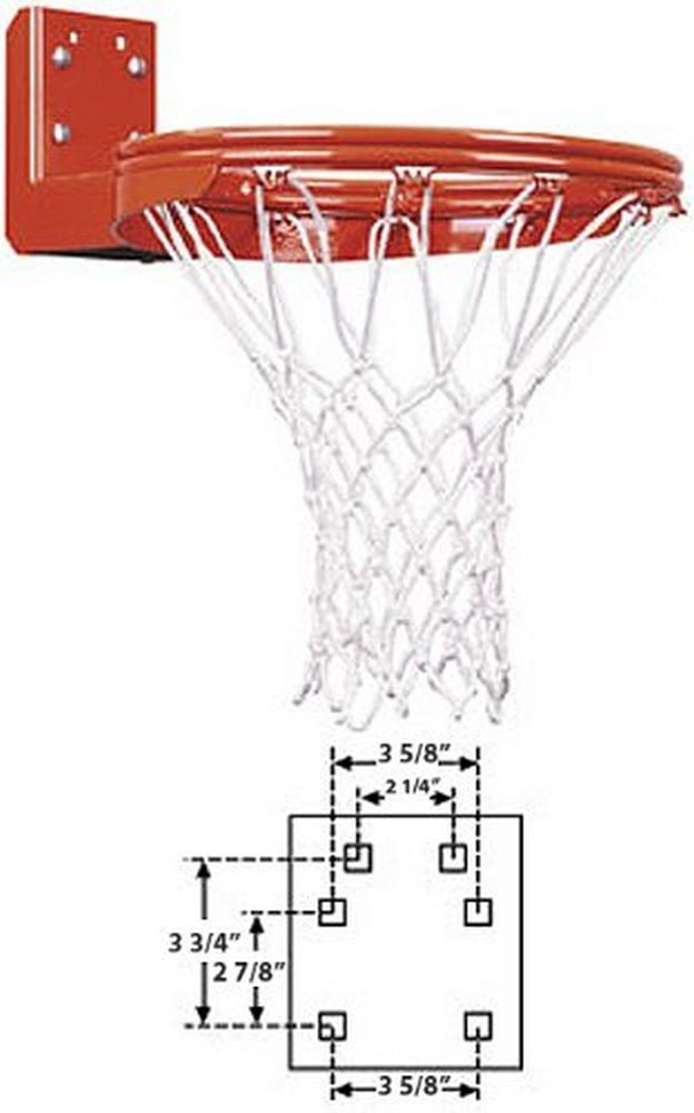 First Team Super Duty Double Rim Rear Mount Fixed Basketball Goal