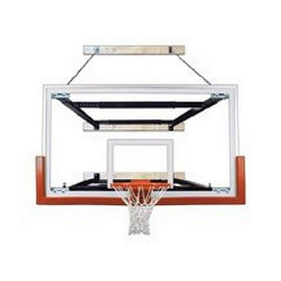 First Team SuperMount80 Victory Steel-Glass Wall Mounted Basketball System44; Grey