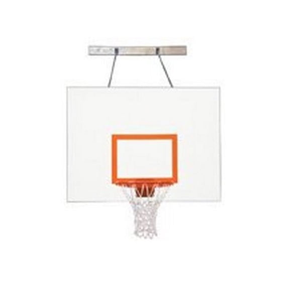 First Team Supermount80 Aggressor Steel Wall Mounted Basketball System44; Forest Green