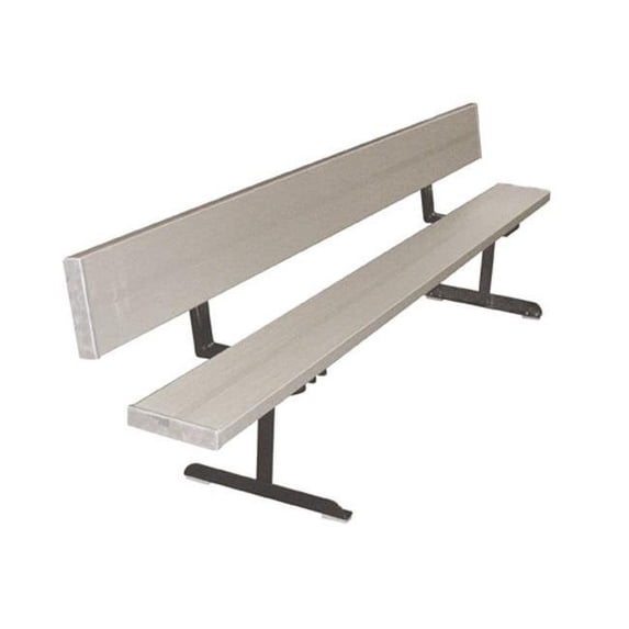 First Team TEM-PB-8-B Steel-Aluminum 8 ft. Portable Player Bench with Backrest, Orange