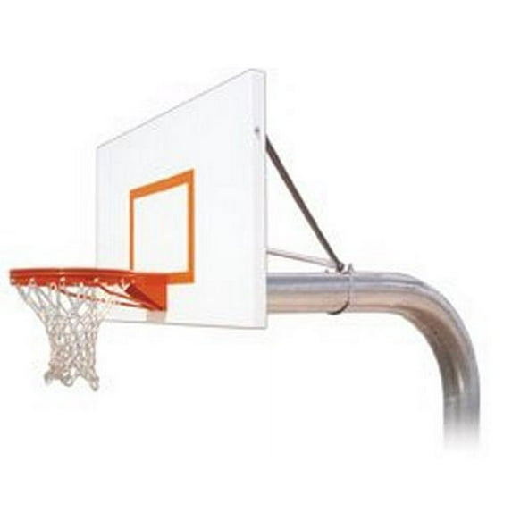 First Team Tyrant Extreme Steel In Ground Fixed Height Basketball System44; Grey