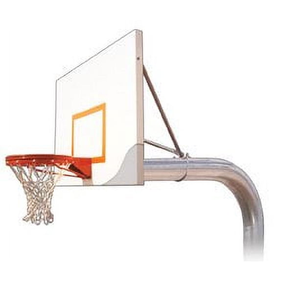 First Team Tyrant Impervia Steel-Aluminum In Ground Fixed Height Basketball System44; Scarlet
