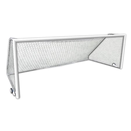 First Team World Class 40 Sr. Club-SP 21 x 7 ft. Round Semi-Permanent Aluminium Soccer Goal, White