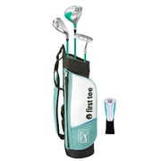 PGA TOUR x First Tee Junior Golf Club Set with Carry Bag, 5-Piece, Right-Handed, Kids Heights 4'1" to 4'8", Green
