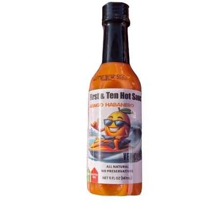 First & Ten Hot Sauce - Mango Habanero