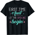 thumbnail image 1 of First Time Aunt Let the Spoiling Begin New 1st Time Gifts Mens T-Shirt, 1 of 6