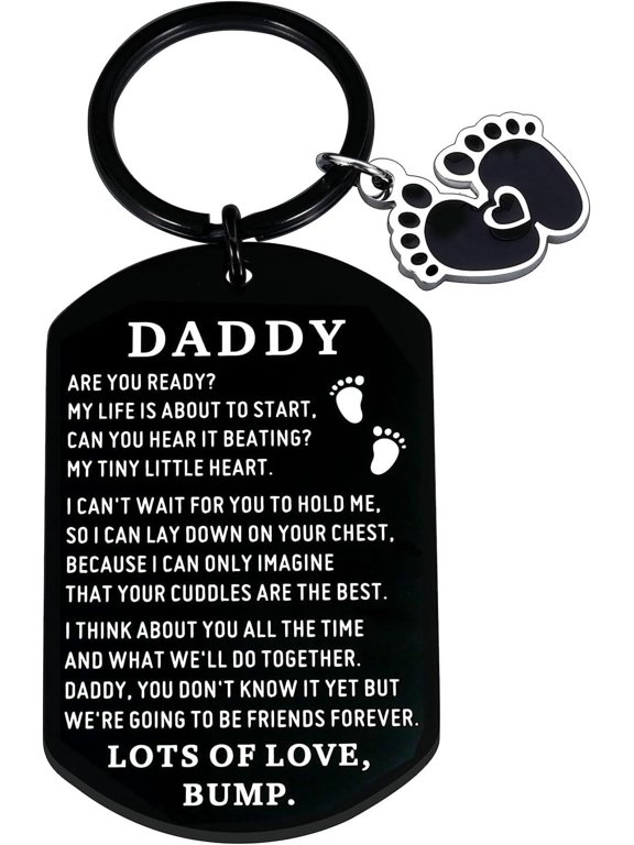 First Time Dad Gifts Stocking Stuffers for New Dad New Daddy Keychain Christmas Gift for Expectant Dad Soon to Be Dad Gift Dad to Be Gifts for Husband Newborn Baby Shower Gifts for Daddy to Be