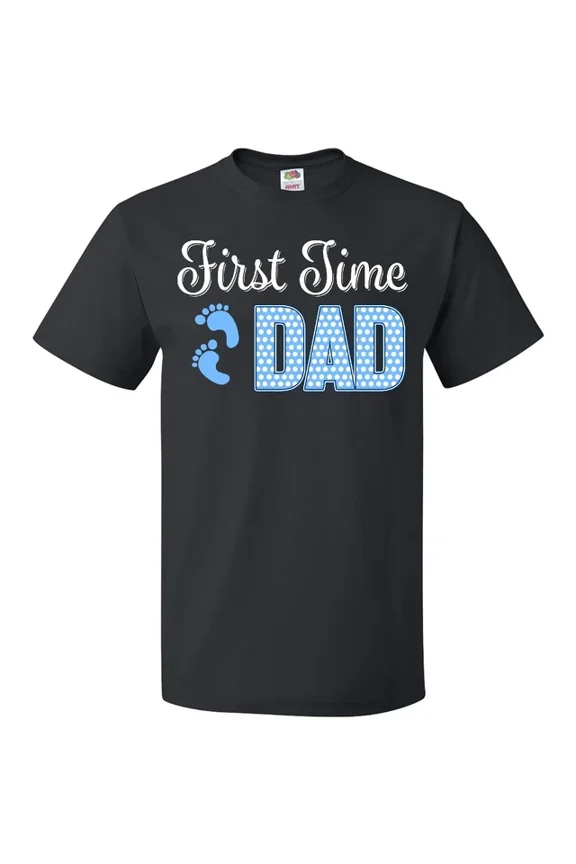 First Time Dad White T-Shirt Family 1St Timers Father Daddy Papa Child S-5Xl Birthday Gifts; For Men & Women