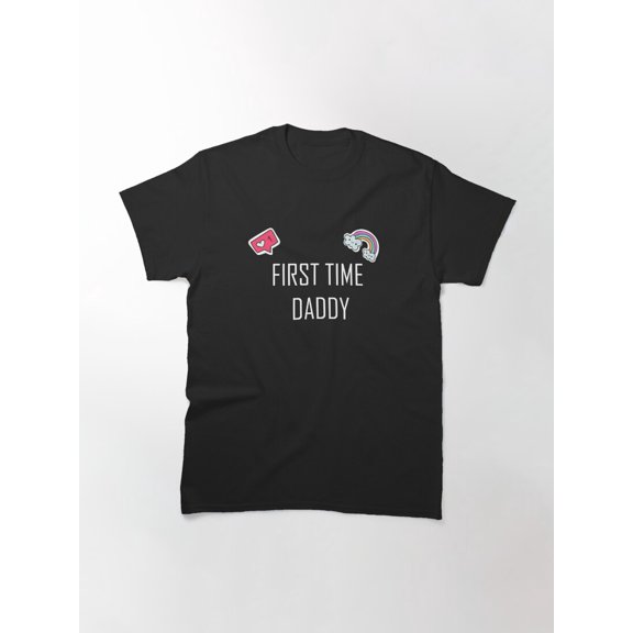 First Time Daddy New Father Simple Graphic Design Unisex T-Shirt up to Size 5XL
