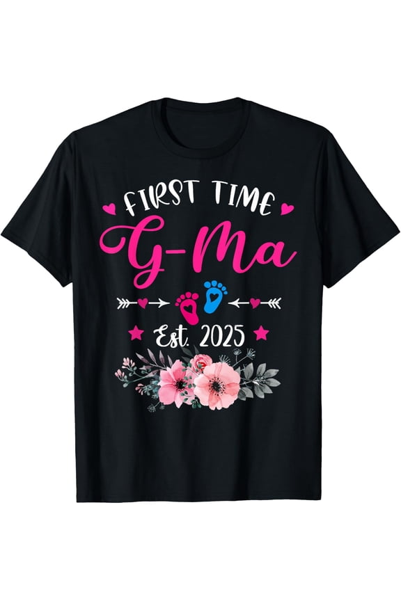 First Time G-Ma 2025 Mother Gift Soon To Be Mom Pregnancy T-Shirt Unisex S-5XL Hot Trending Shirt, Vintage Birthday Gift