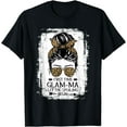 thumbnail image 1 of First Time Glam-ma Let The Spoiling Begin Messy Bun Grandma T-Shirt, 1 of 4