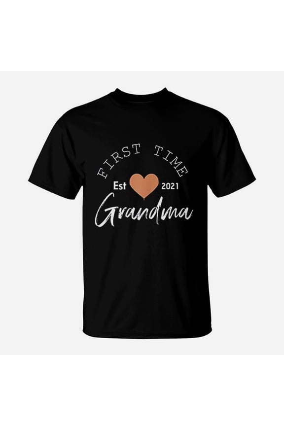 First Time Grandma Est 2021 I Promoted To New Grandmom Gift TShirt