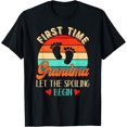 thumbnail image 1 of First Time Grandma Let the Spoiling Begin New Funny 1st Time T-ShirtMen's and women's short-sleeved pure cotton shirts, 1 of 6