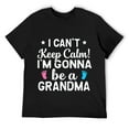 thumbnail image 1 of First Time Grandma, Pregnancy Announcement Gifts for Grandma T-Shirt Black, 1 of 5
