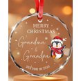 thumbnail image 1 of First Time Grandparents Glass Ornament 2025 Pregnancy Announcement Keepsake Gift for Grandma and Grandpa Elegant Christmas Decor, 1 of 3
