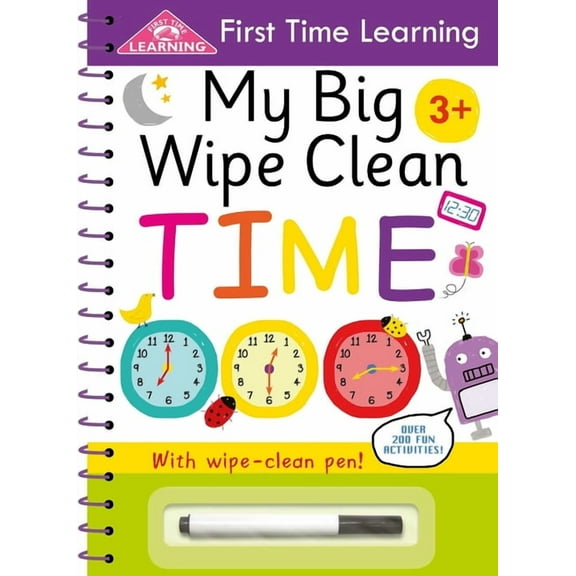 First Time Learning: My Big Wipe Clean Time : Wipe-Clean Workbook (Other)