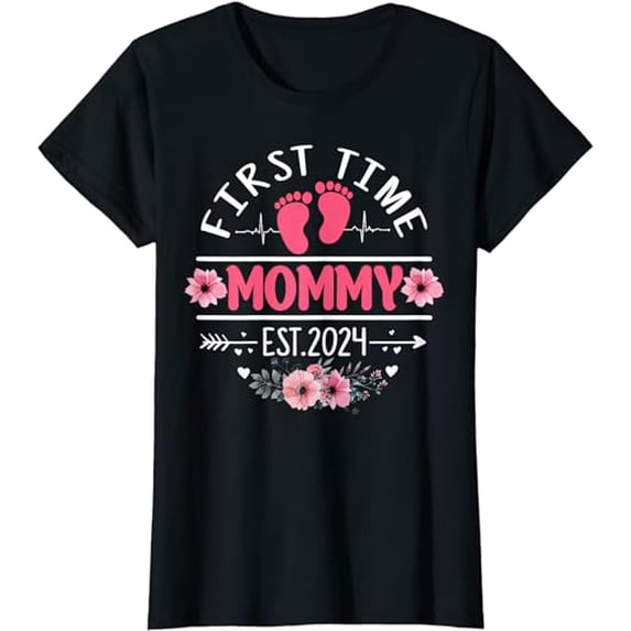 First Time Mommy 2024 Mother's Day Soon To Be Mom Pregnancy T-Shirt