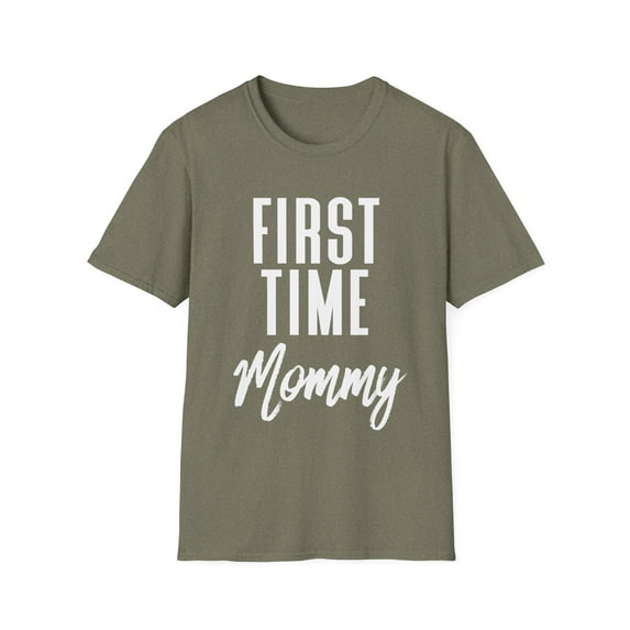 First Time Mommy Future Mom Baby Bump Unisex Softstyle T-Shirt