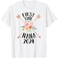 thumbnail image 1 of First Time Nana 2024 Floral Boho Announcement For Grandma T-Shirt, 1 of 3