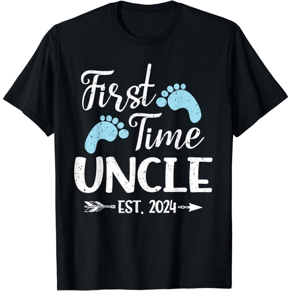 First Time Uncle Est 2024 T-Shirt