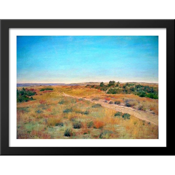 First Touch of Autumn 36x28 Large Black Wood Framed Print Art by William Merritt Chase