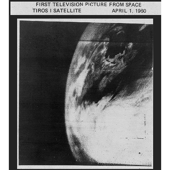 First Tv Image Of Earth From Space. The Tiros 1 Monitored Planet Earth'S