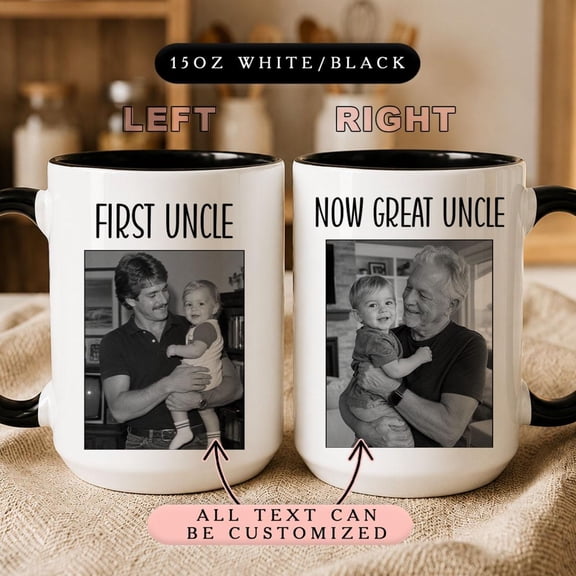 First Uncle Now Great Uncle Mug Personalized Uncle to Great Uncle Mug Fatheramp39s Day Gif