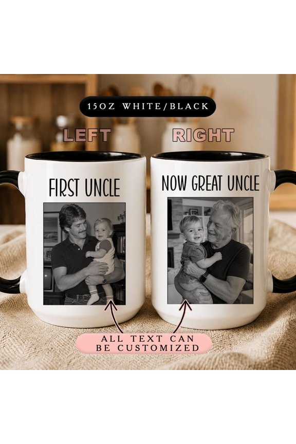 First Uncle Now Great Uncle Mug Personalized Uncle to Great Uncle Mug Fatheramp39s Day Gif