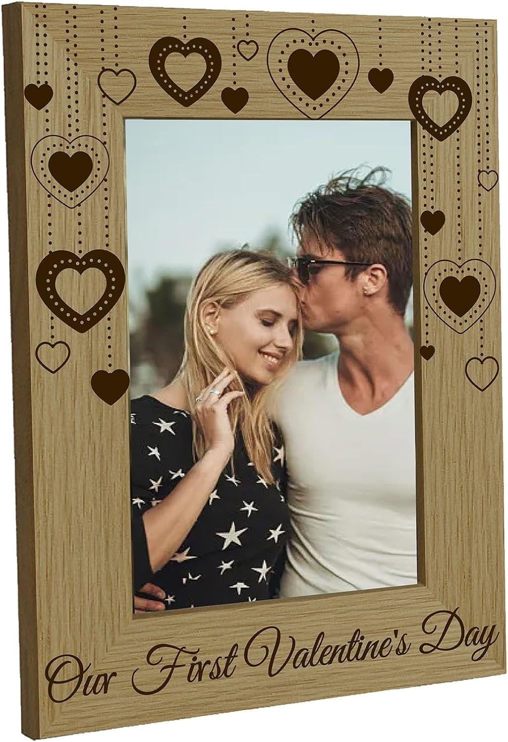 Our First Valentine's Day Picture Frame Wood Photo Frames Engraved