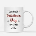 thumbnail image 1 of Our First Valentine's Day Together Mugs Romantic Valentines Day Decor Mugs Funny Quote Mug Sarcastic Birthday Gag Gift For Men Couple Gifts Cute Wedding Anniversary Present Coffee Mug for Wife, 1 of 5
