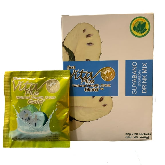 First Vita Plus Natural Health Drink, Guyabano Flavor, 20 Sachets