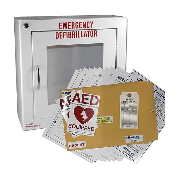 First Voice Defibrillator Storage Cabinet,White TS180SM-MD
