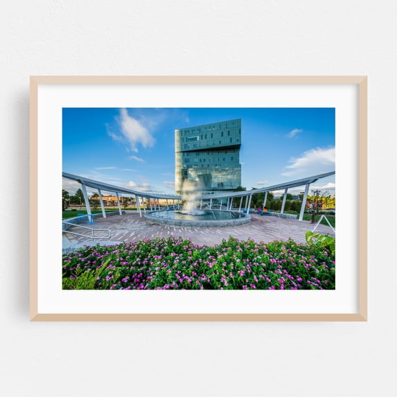 First Ward Park - Charlotte North Carolina Photography Oak Framed Wall Art Print 20 x 30 inches