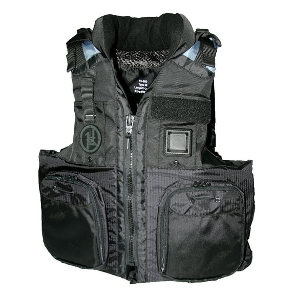 First Watch AV-800 Four Pocket Flotation Vest - Black - Larg... [AV-800-BK-L/XL]