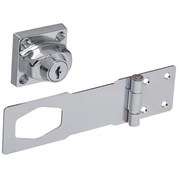 First Watch Security 3708-601 4.5 in. Keyed Alike Hasp Lock, Chrome