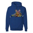 thumbnail image 1 of First We Still Your Heart Then Your Bed | Funny Neon Colorful Cat | Dean Russo Art Animal Lover Unisex Hoodie Sweatshirt, Royal, Medium, 1 of 6