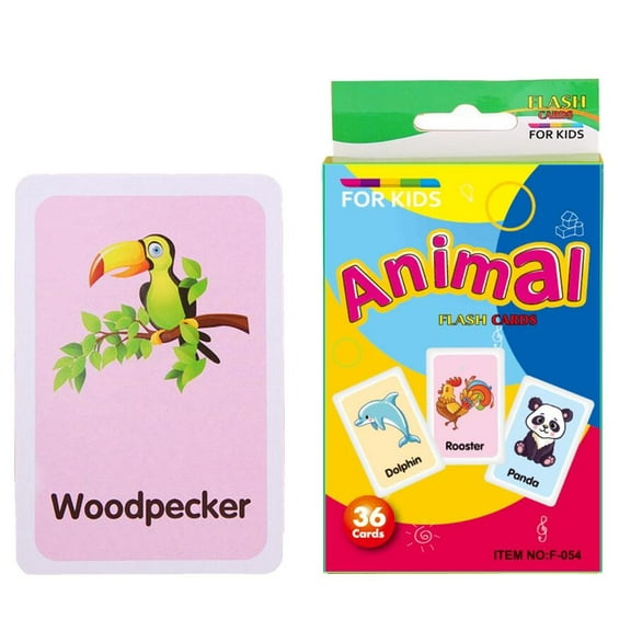 First Words Flashcards for Preschoolers About Animals That Memorization
