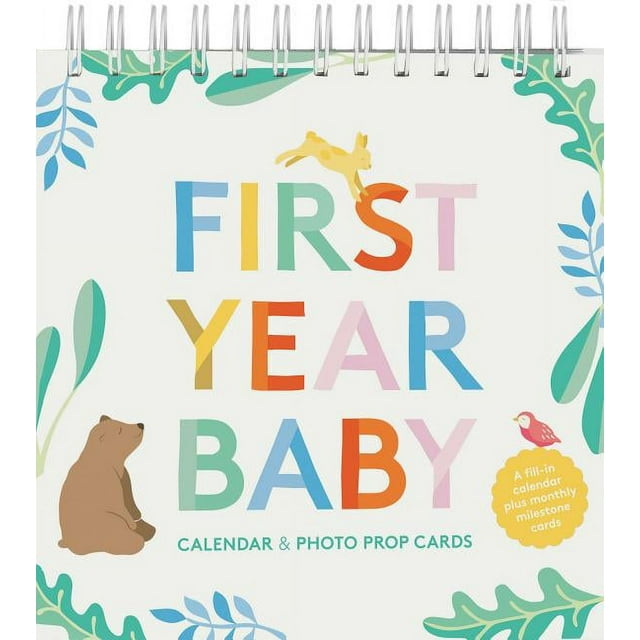 First Year Baby Calendar & Photo Prop Cards (Baby Shower Gift, New