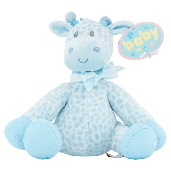 First and Main - Jingles 8 1/2 inch Sitting Giraffe Plush, Blue
