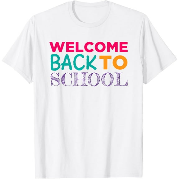 First day back at school. Teacher's shirt. Pure cotton short-sleeved. School season T-shirt.