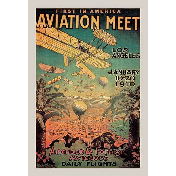 First in America Aviation Meet Fine art canvas print (20" x 30")