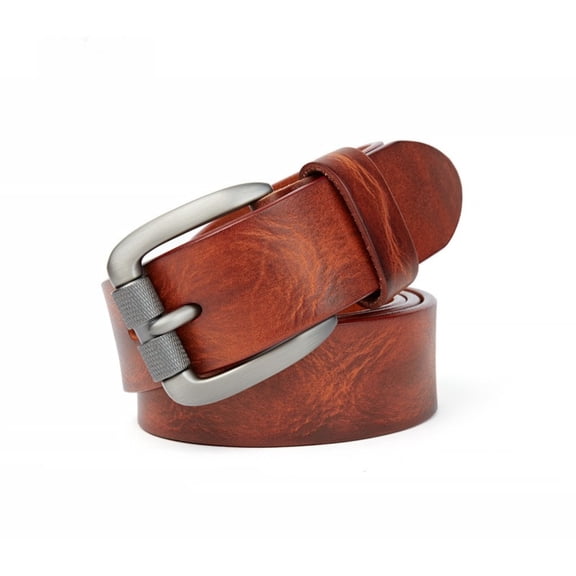First layer cowhide belt pin buckle vegetable tanned leather men's leather belt retro men's belt fashion men's jeans belt