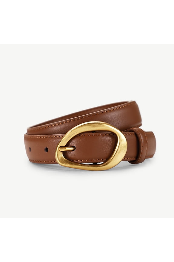 First layer cowhide belt women's leather pin buckle belt Korean version fashion versatile with jeans coat women