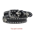 thumbnail image 1 of First layer cowhide new skull rivet belt genuine leather men's belt women's pure cowhide versatile decorative belt, 1 of 6