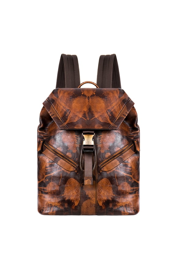First layer leather travel backpack,Brown