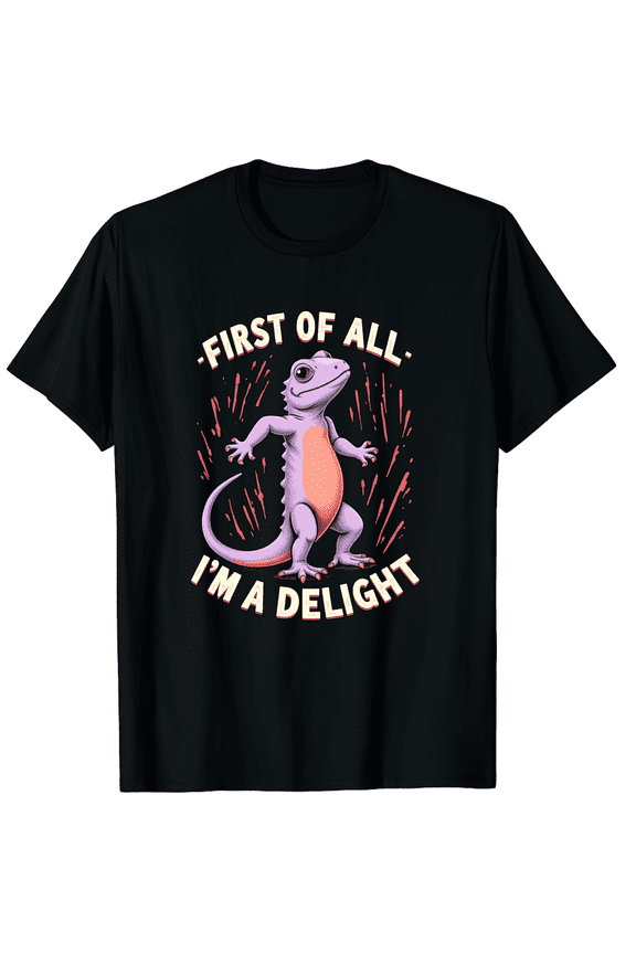 First of All I'm A Delight Funny Frog Men Women Short Sleeve Graphic T-Shirt, Meme Style Gift