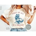 thumbnail image 1 of First of All, I'm a Delight Shirt Funny Raccoon Tshirt Sarcastic Quote Shirt,Charcoal Color,Size M, 1 of 5