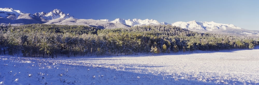 First snow on Sneffels Range Colorado USA Canvas Art - Panoramic Images (12 x 36)