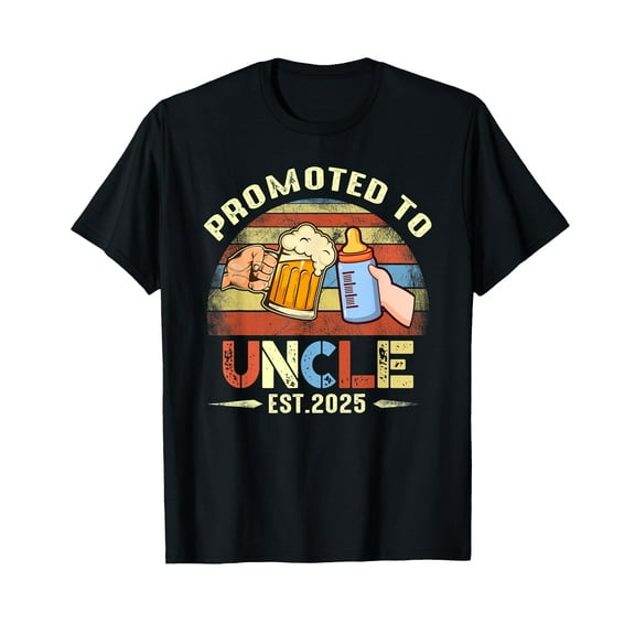 First time Uncle New Dad Promoted to Uncle 2025 T-Shirt