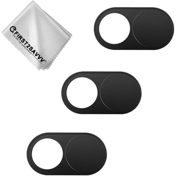 First2savvv 3 X Webcam Cover Slider, 0.7mm Ultra-Thin Plastic Web Camera Cover for MacBook Pro, Laptop, Mac, PC, Surfcase Pro, iPhone, Protecting Your Digital Life - LEN-Z-A01